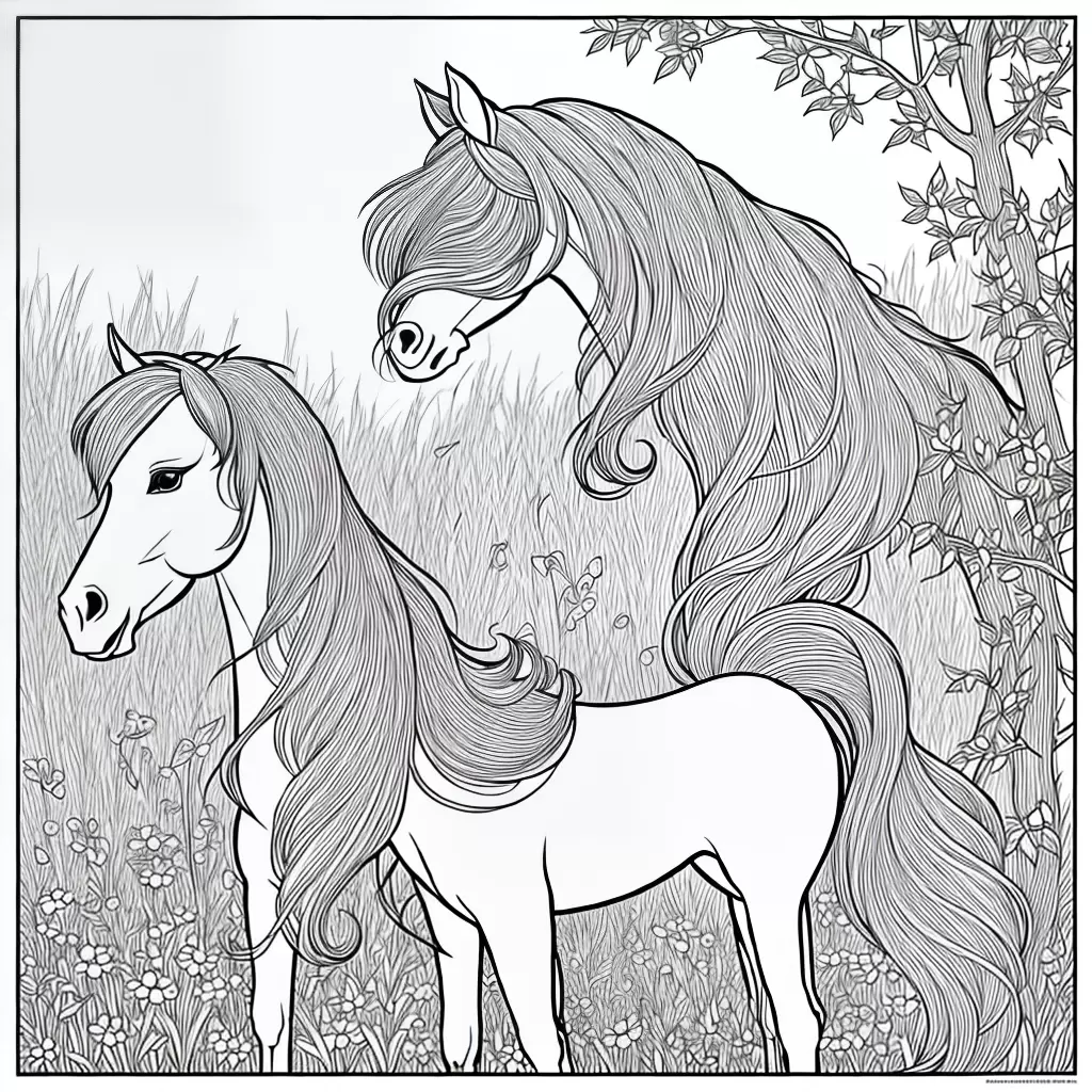 Fotos cavalo rapunzel desenho preto branco
