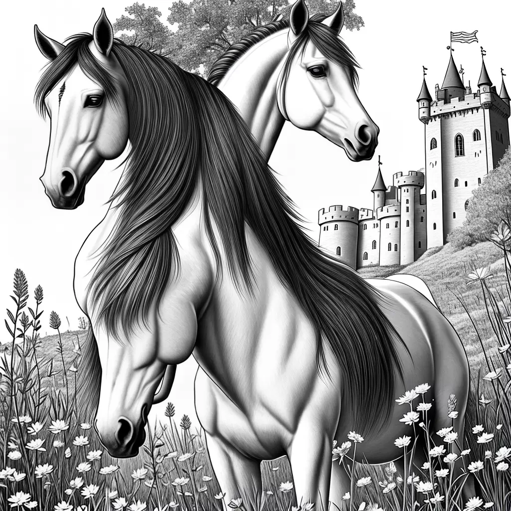 Fotos cavalo maximus rapunzel torre flor