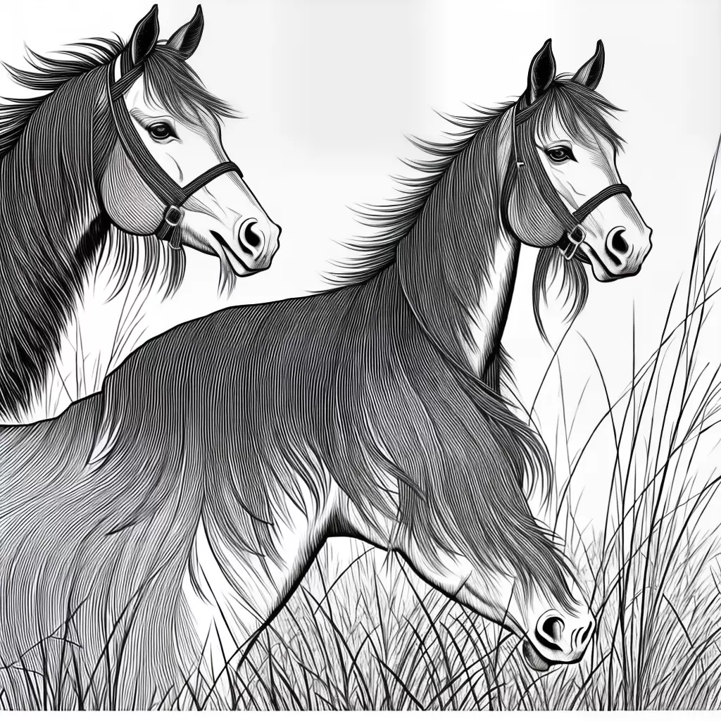 Fotos desenhos cavalo tangled preto branco
