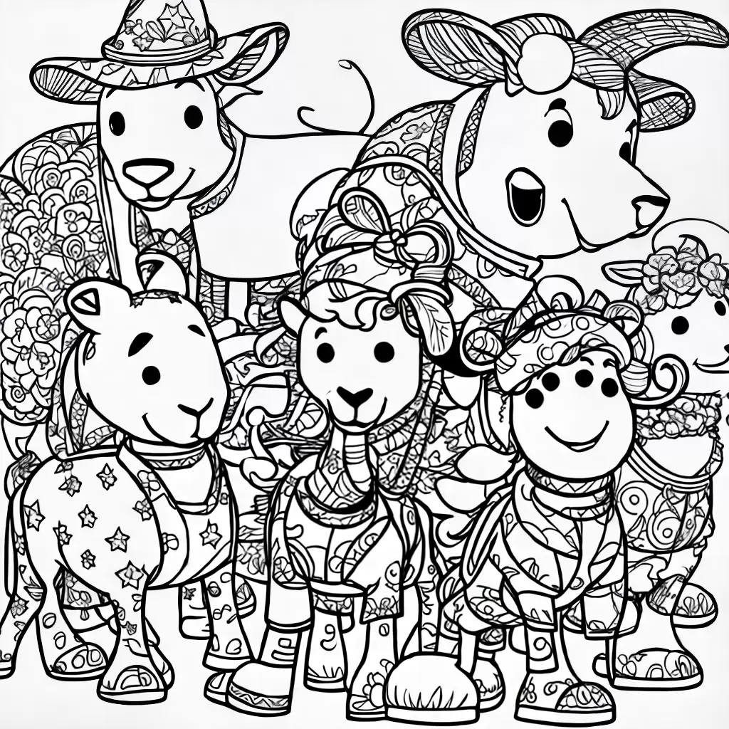 Fotos colorir toy story 16 paginas ovelhas
