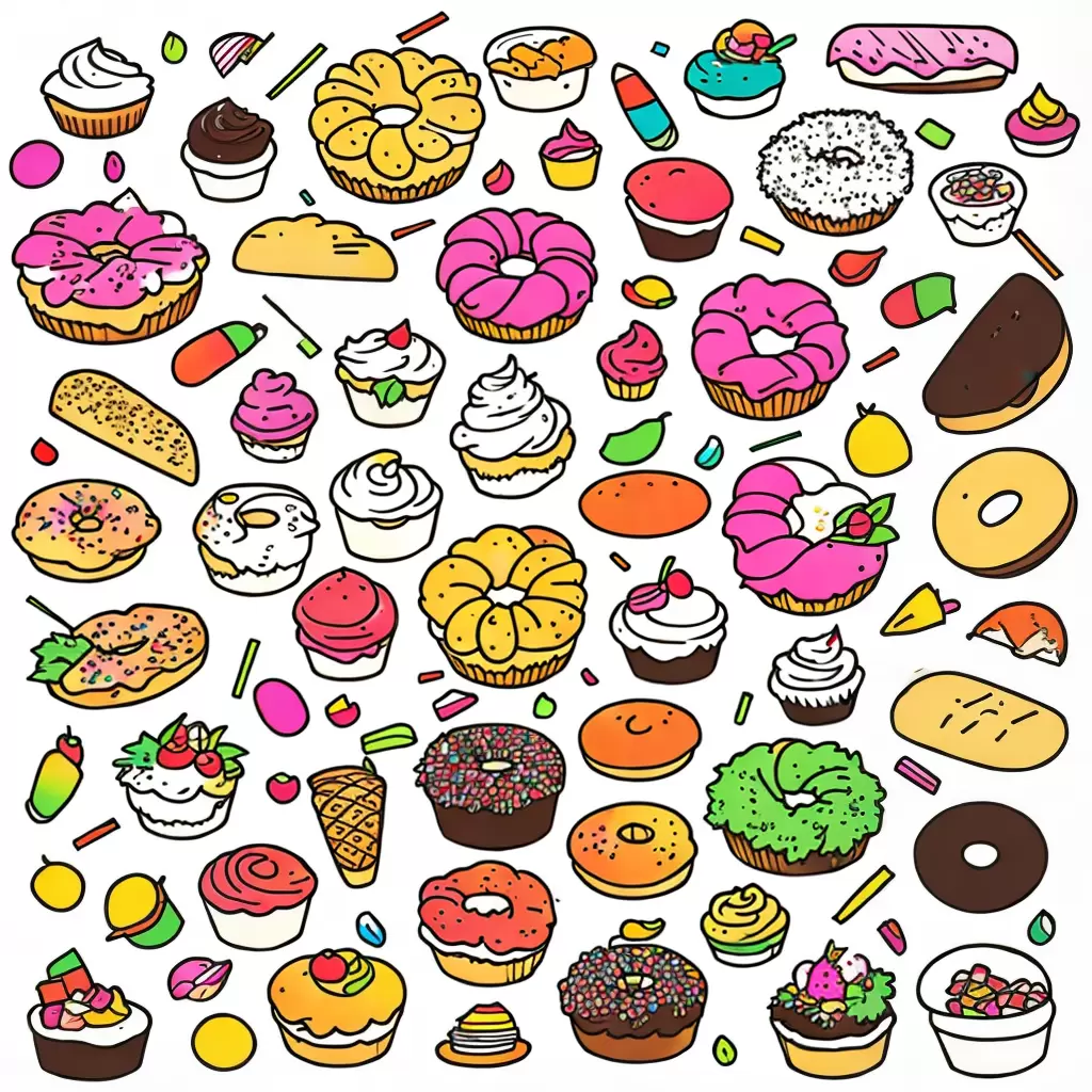 16 Desenhos para Imprimir e Colorir de Comida Kawaii Tumblr