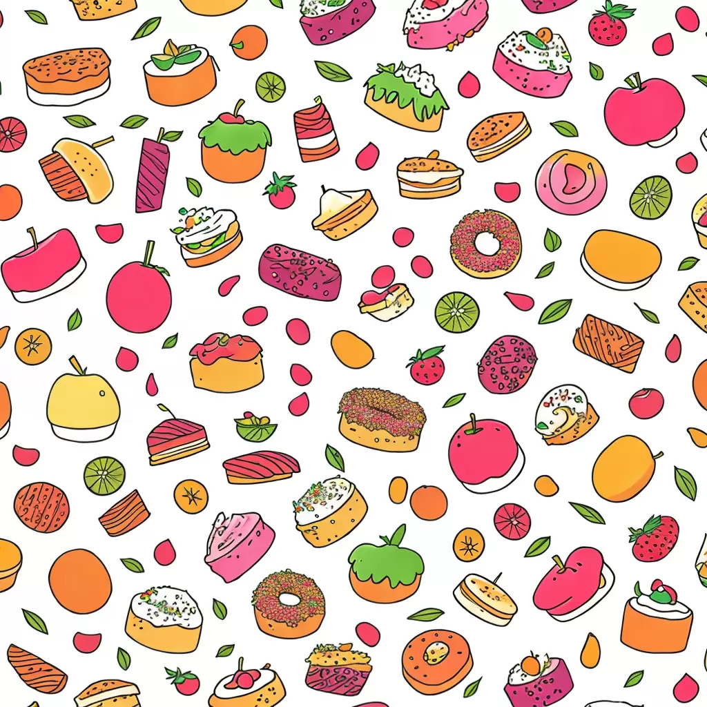 Fotos prato kawaii comida ilustracoes coloridas