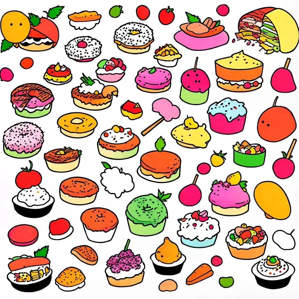 Fotos prato kawaii sushi doces sorvete