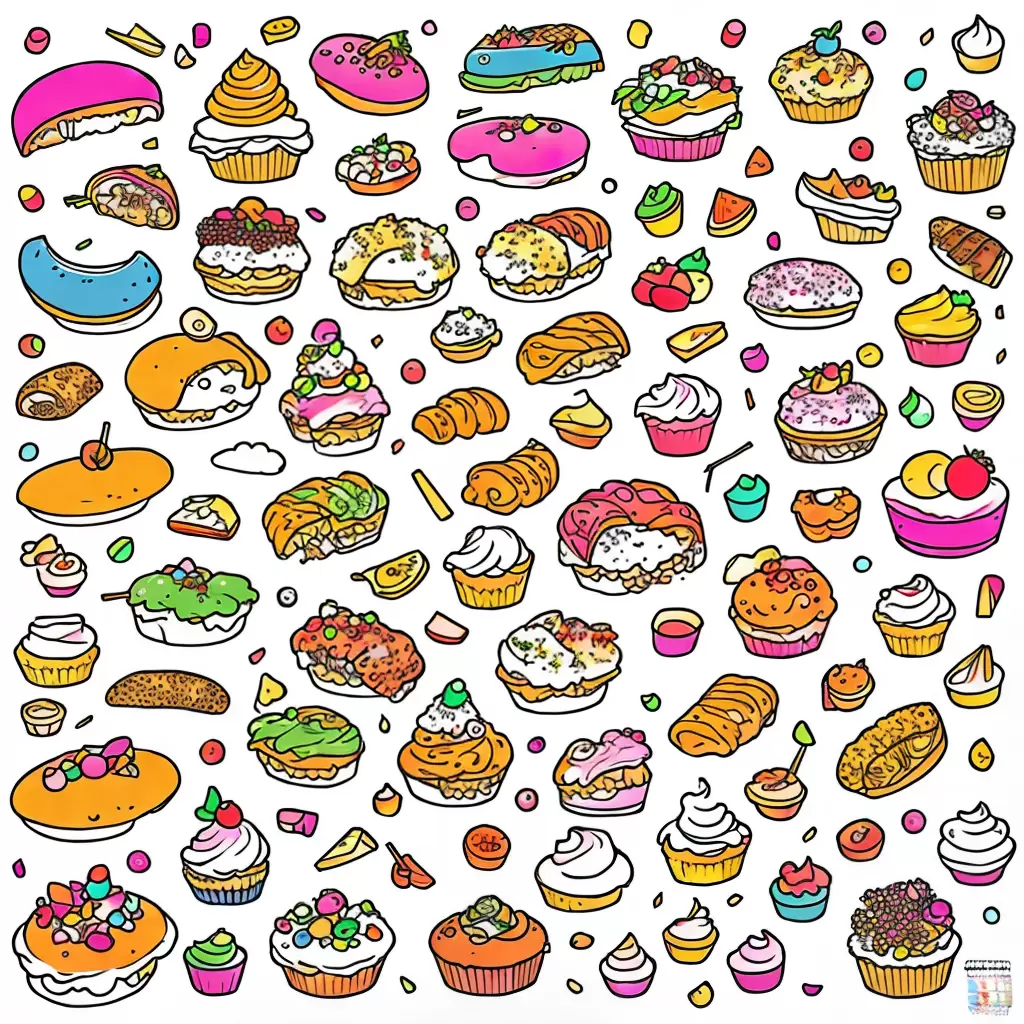 Fotos comida kawaii sorrisos coloridos