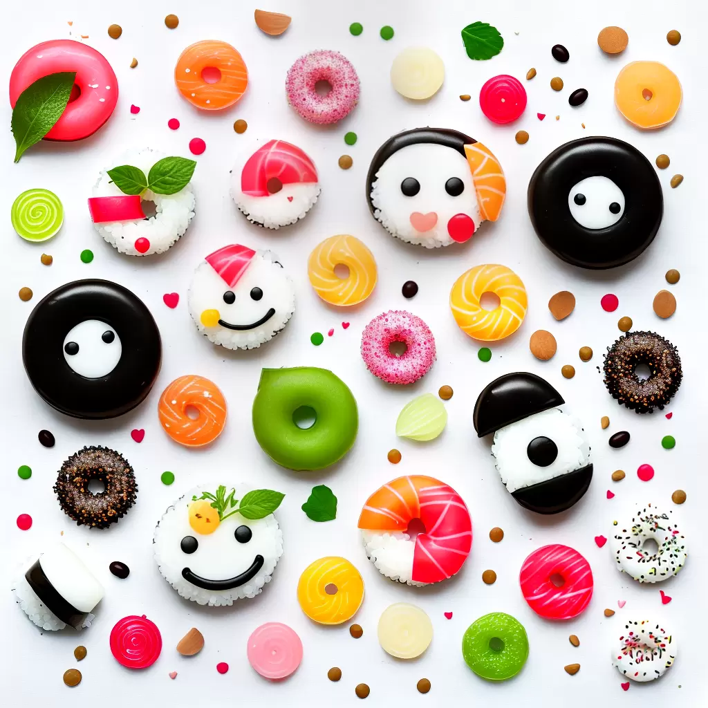 Fotos sushi sorriso kawaii comida desenhos