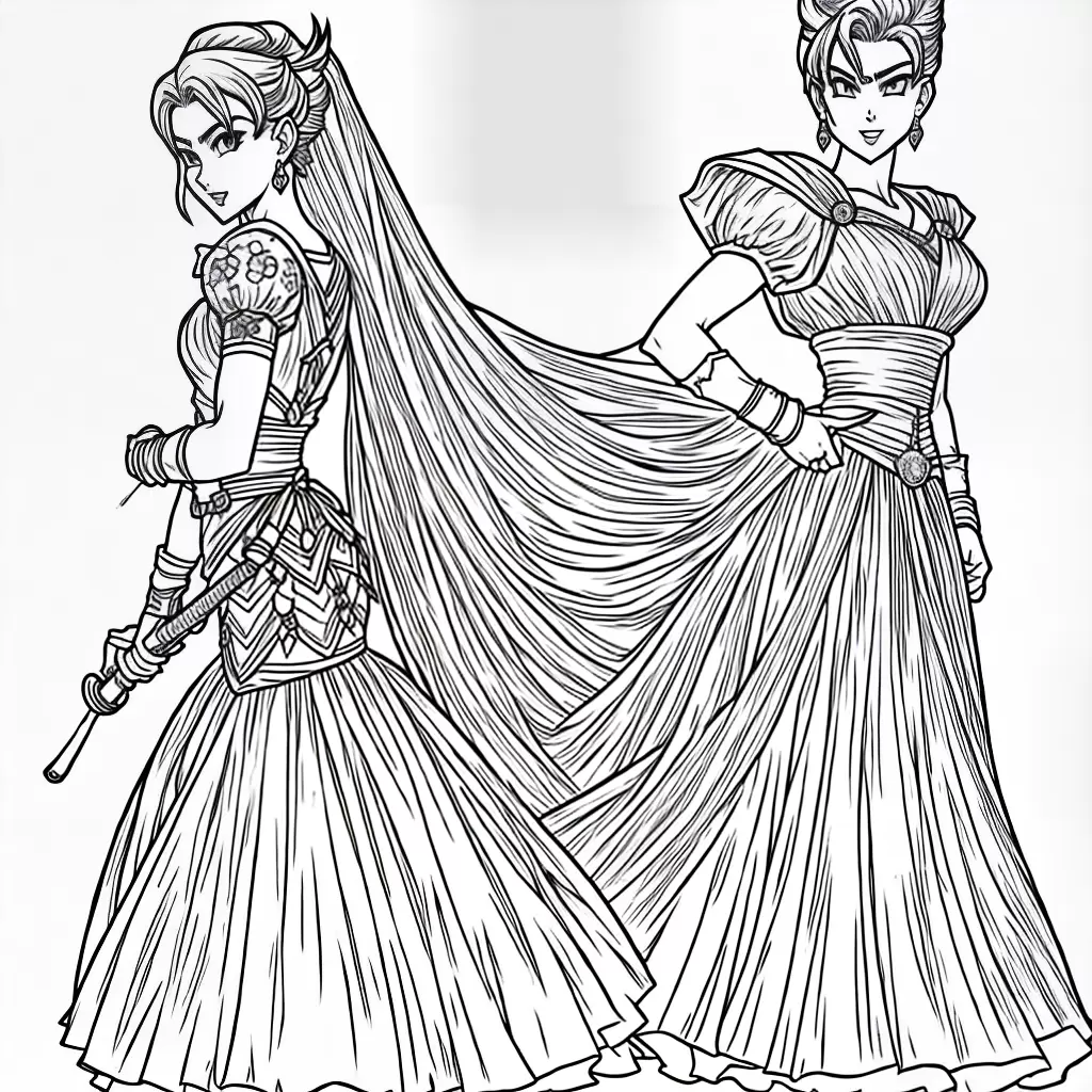 Fotos colorir esposa gohan guerreira