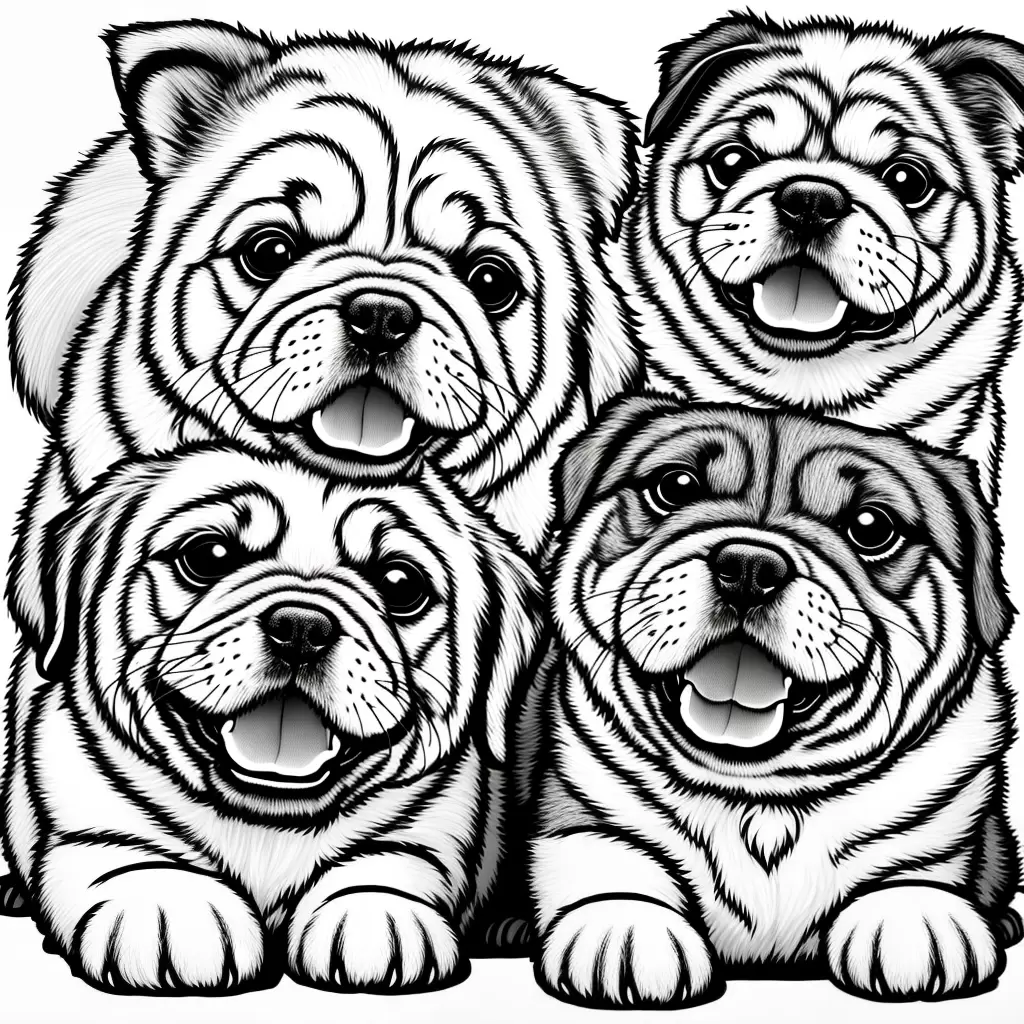 Fotos 16 paginas colorir cachorros fofos