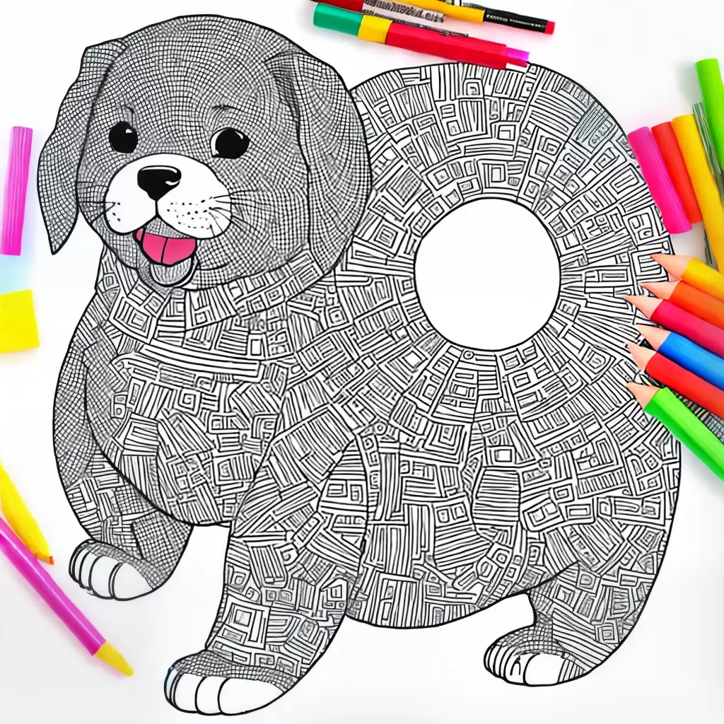 Fotos desenhos imprimiveis caes bochechas gordinhas 1