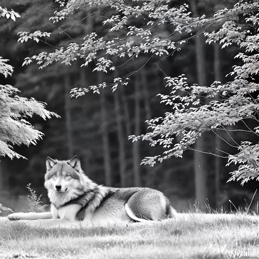 Fotos lobo cinzento floresta olhos azuis
