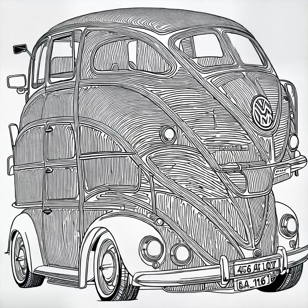 Fotos colorir carros volkswagen fofos