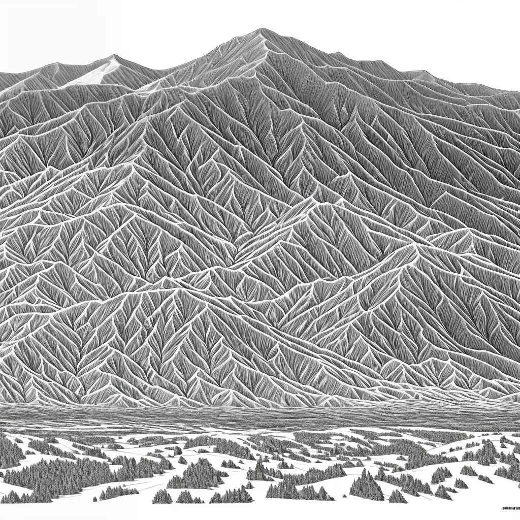 Fotos mapa relevo montanha preto branco