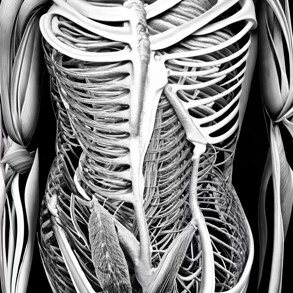 Fotos ilustracao costelas humanas anatomia