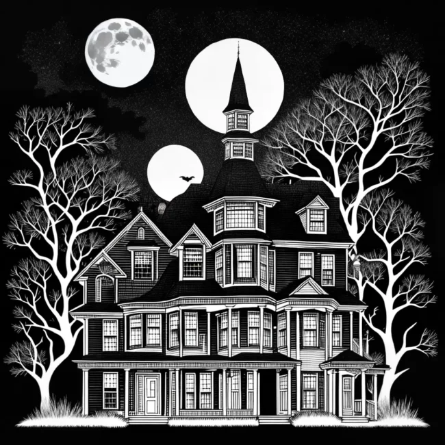 Fotos casa assombrada fantasma lua