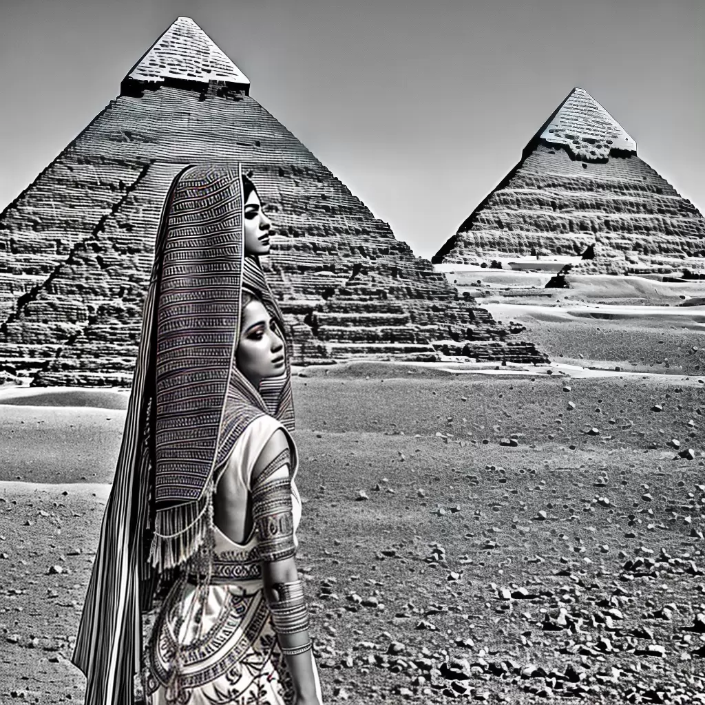 Fotos princesa egipcia piramide sol