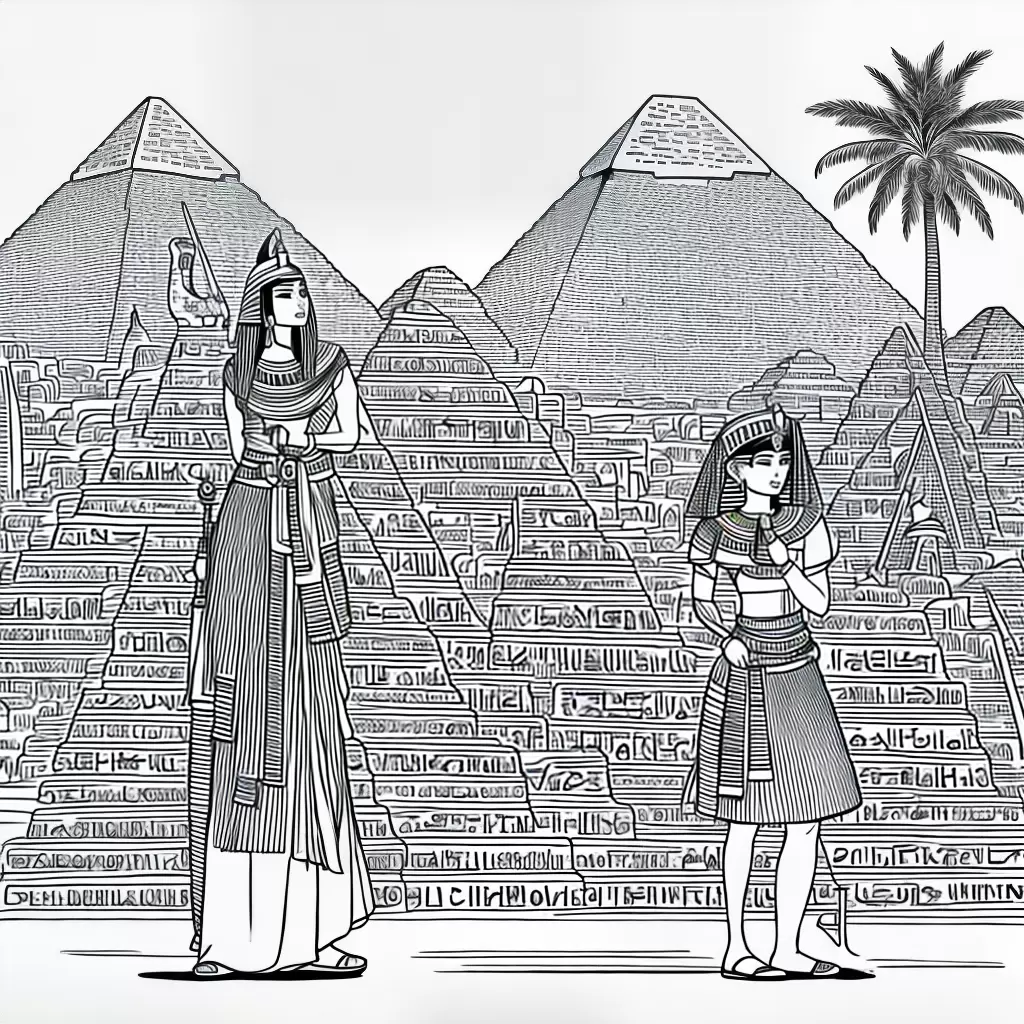 Fotos egito antigo mulher joias piramide
