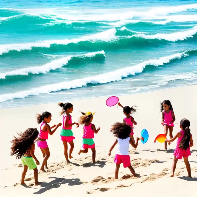 Fotos praia meninas brincadeiras sol ondas Fotos praia meninas brincadeiras sol ondas