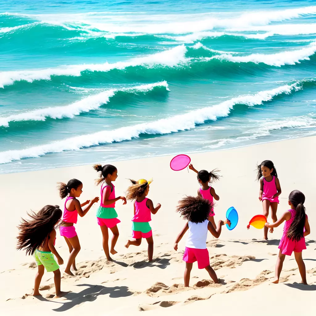 Fotos praia meninas brincadeiras sol ondas Fotos praia meninas brincadeiras sol ondas