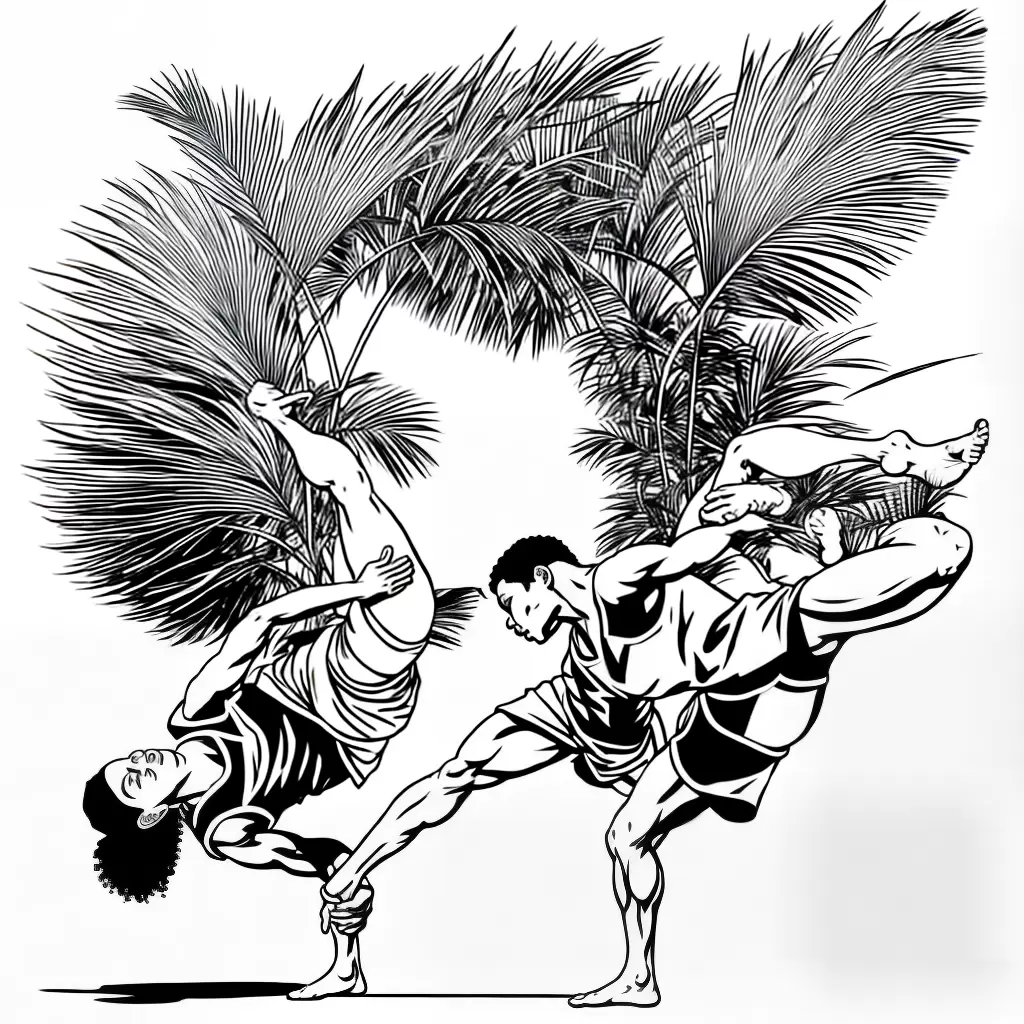 Fotos capoeira ginga ilustracao preto branco Fotos capoeira ginga ilustracao preto branco