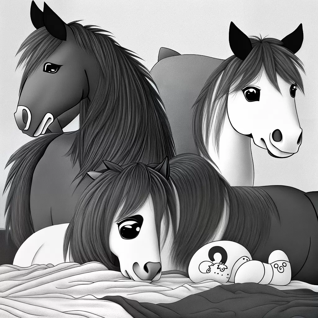 Fotos cavalo dormindo cama fofa