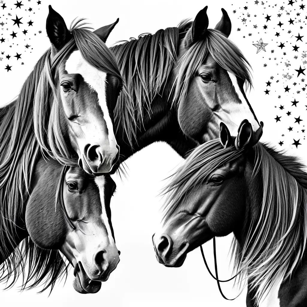 Fotos pagina colorir cavalo sono estrelas