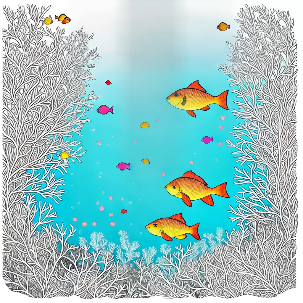 Fotos peixe bolhas coral colorido crianca
