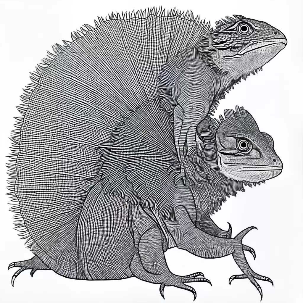 Fotos desenhos colorir lagarto frill