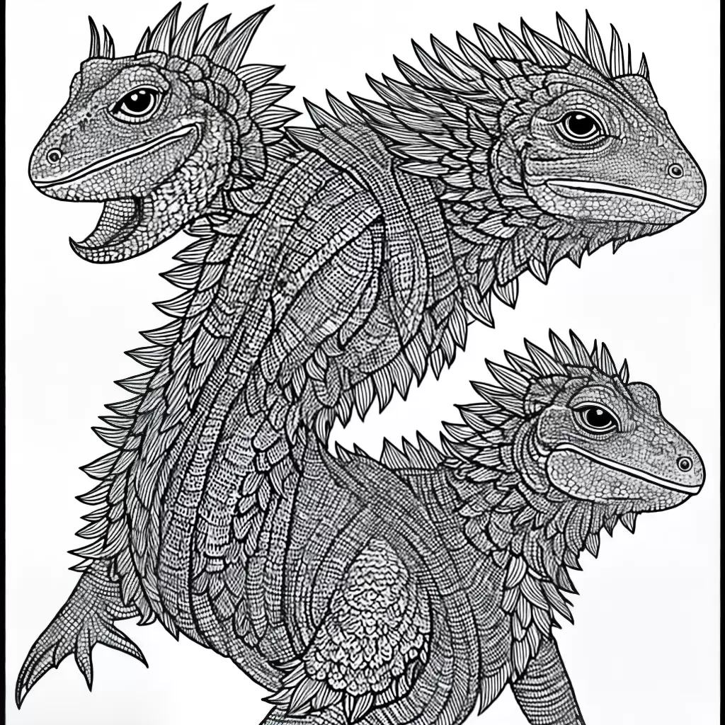 Fotos paginas colorir lagarto gola franja