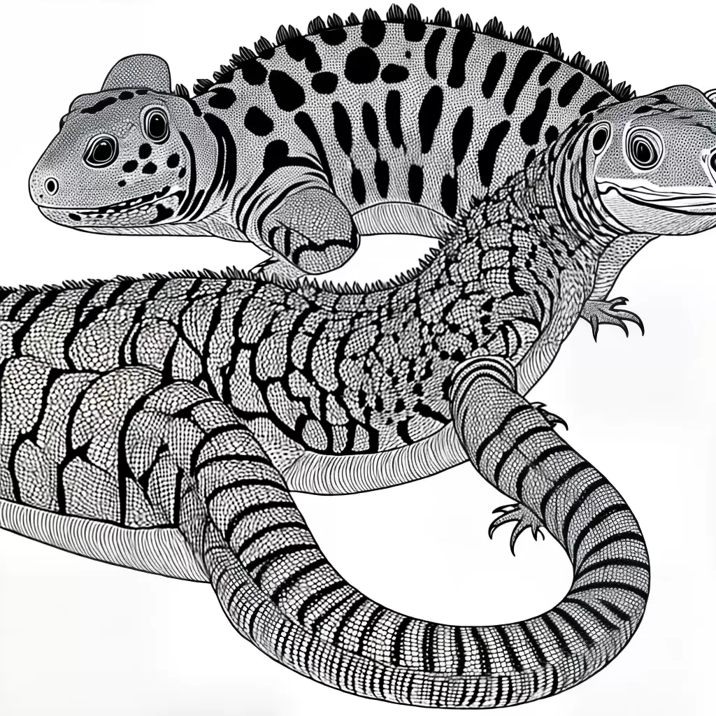 Fotos pagina colorir lagarto gila majestoso