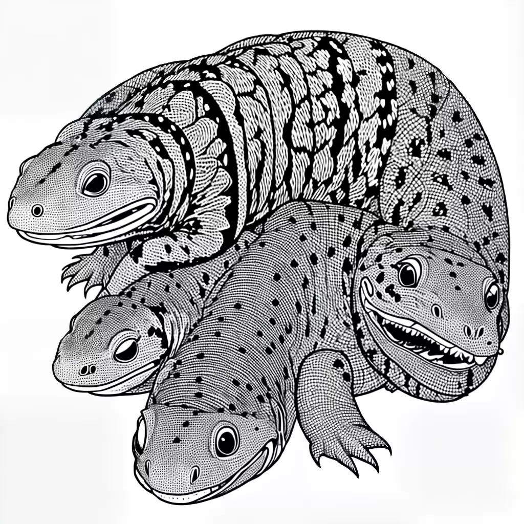 Fotos crianca colorindo desenhos monstro gila