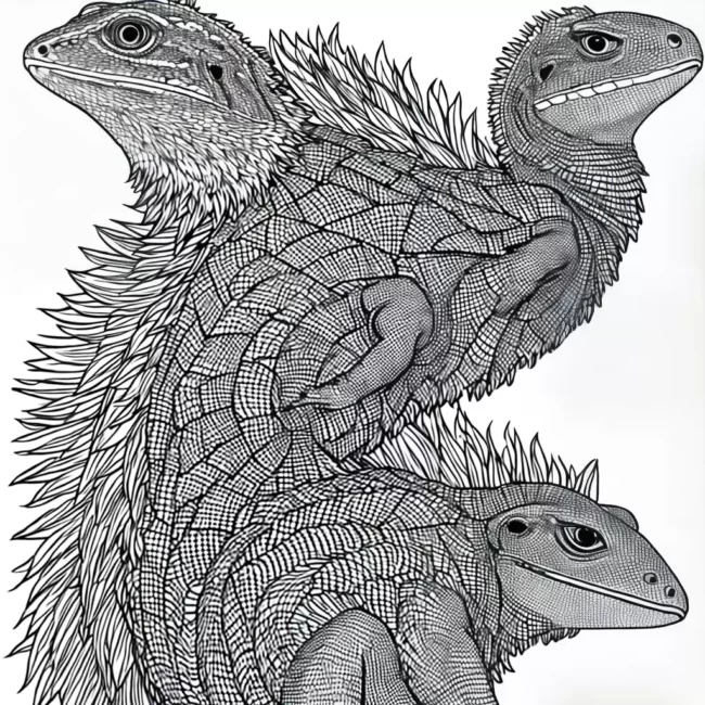 Fotos paginas colorir lagarto gola franja 1