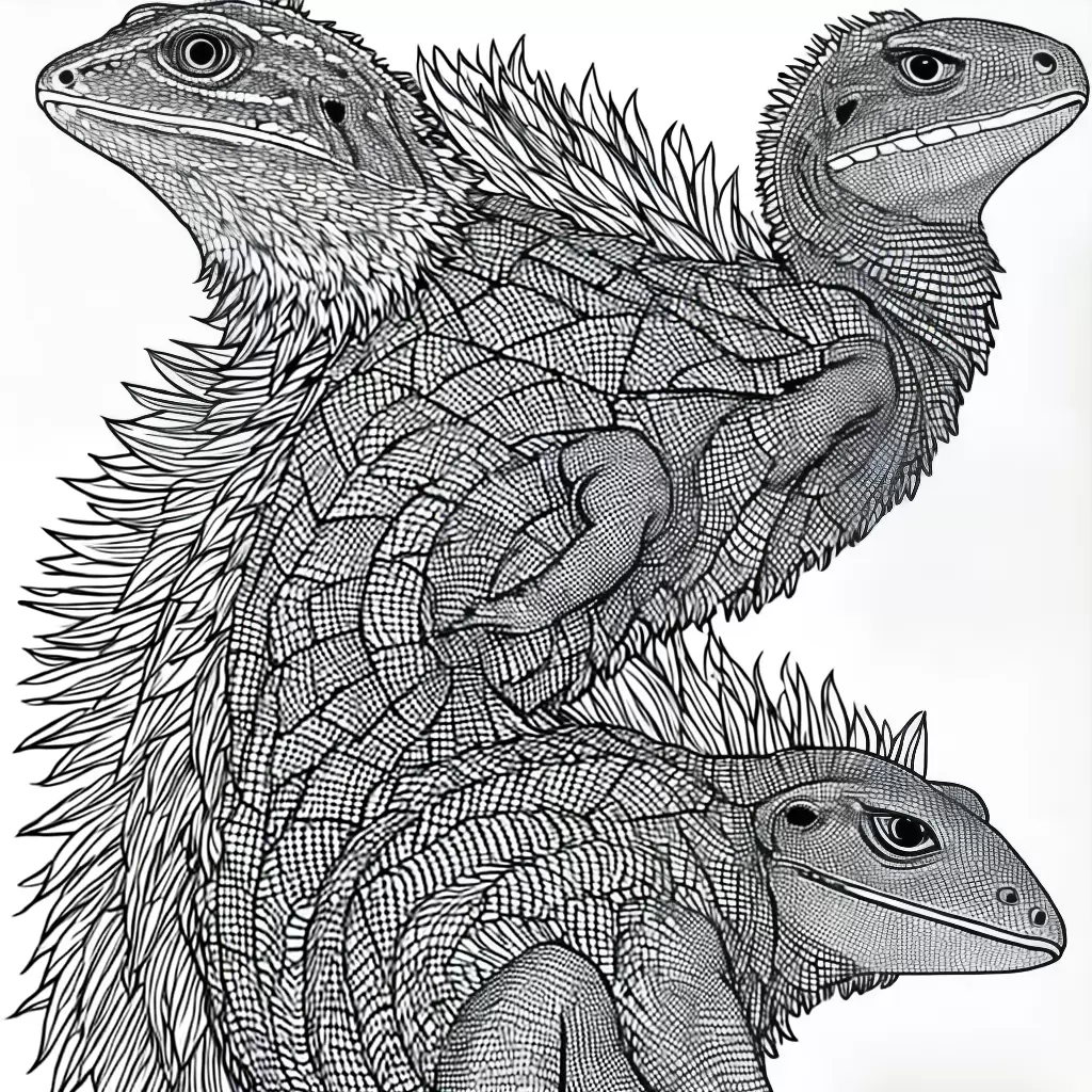 Fotos paginas colorir lagarto gola franja 1