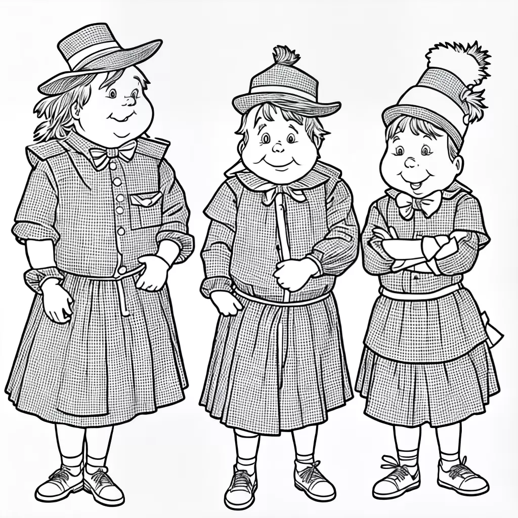 Fotos colorir tweedledee tweedledum alice