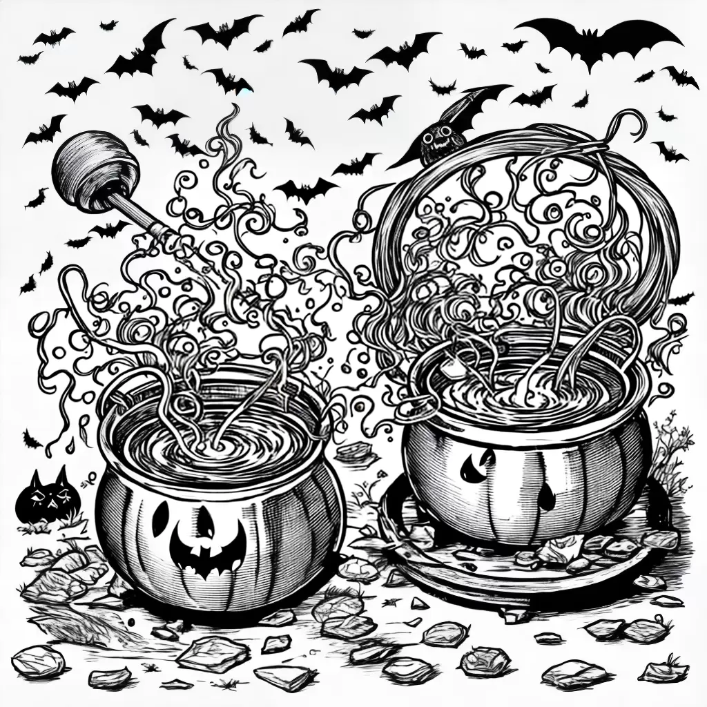 Fotos caldeirao bruxa halloween criancas