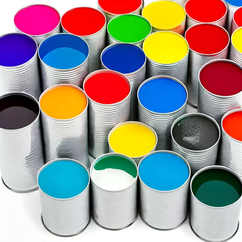 Fotos pintura latas pincel cores