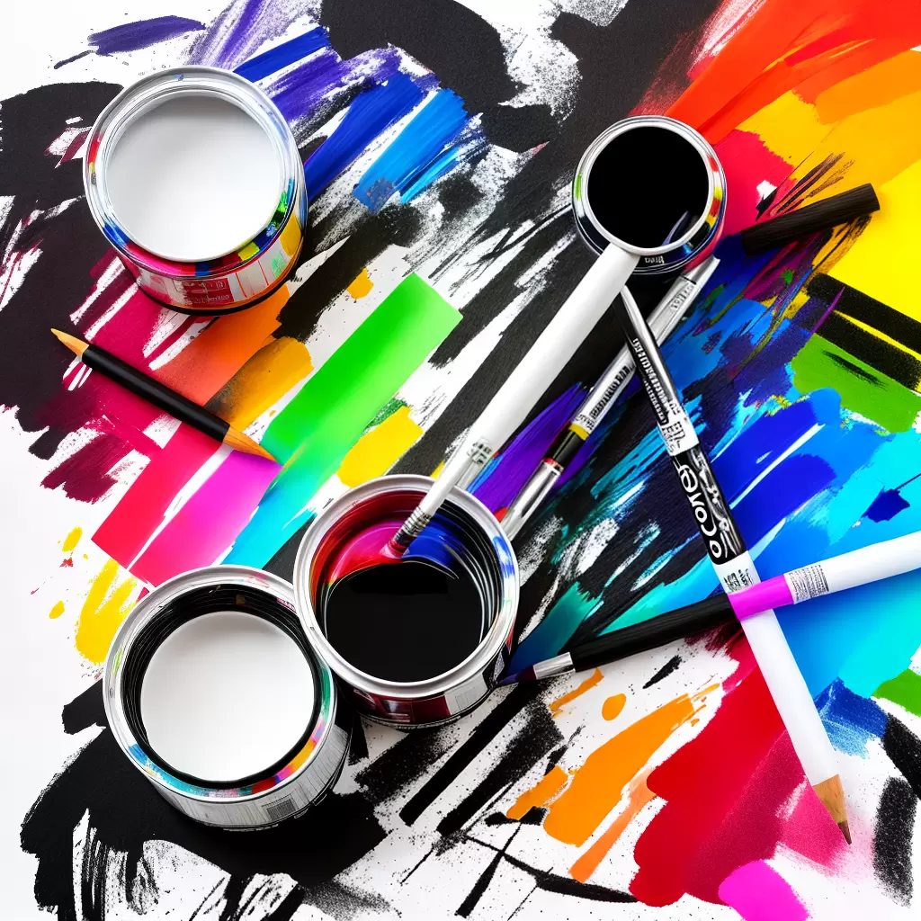 Fotos lata tinta colorir pinceis