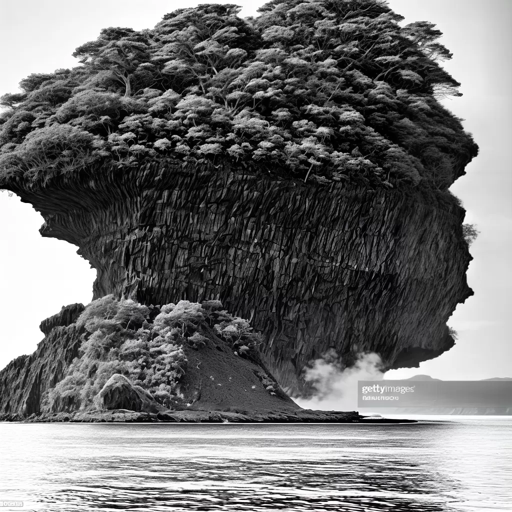 Fotos ilustracao ilha vulcanica oceano