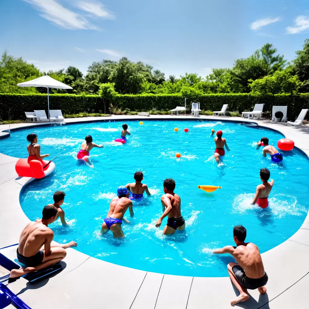 Fotos criancas piscina alegria sol