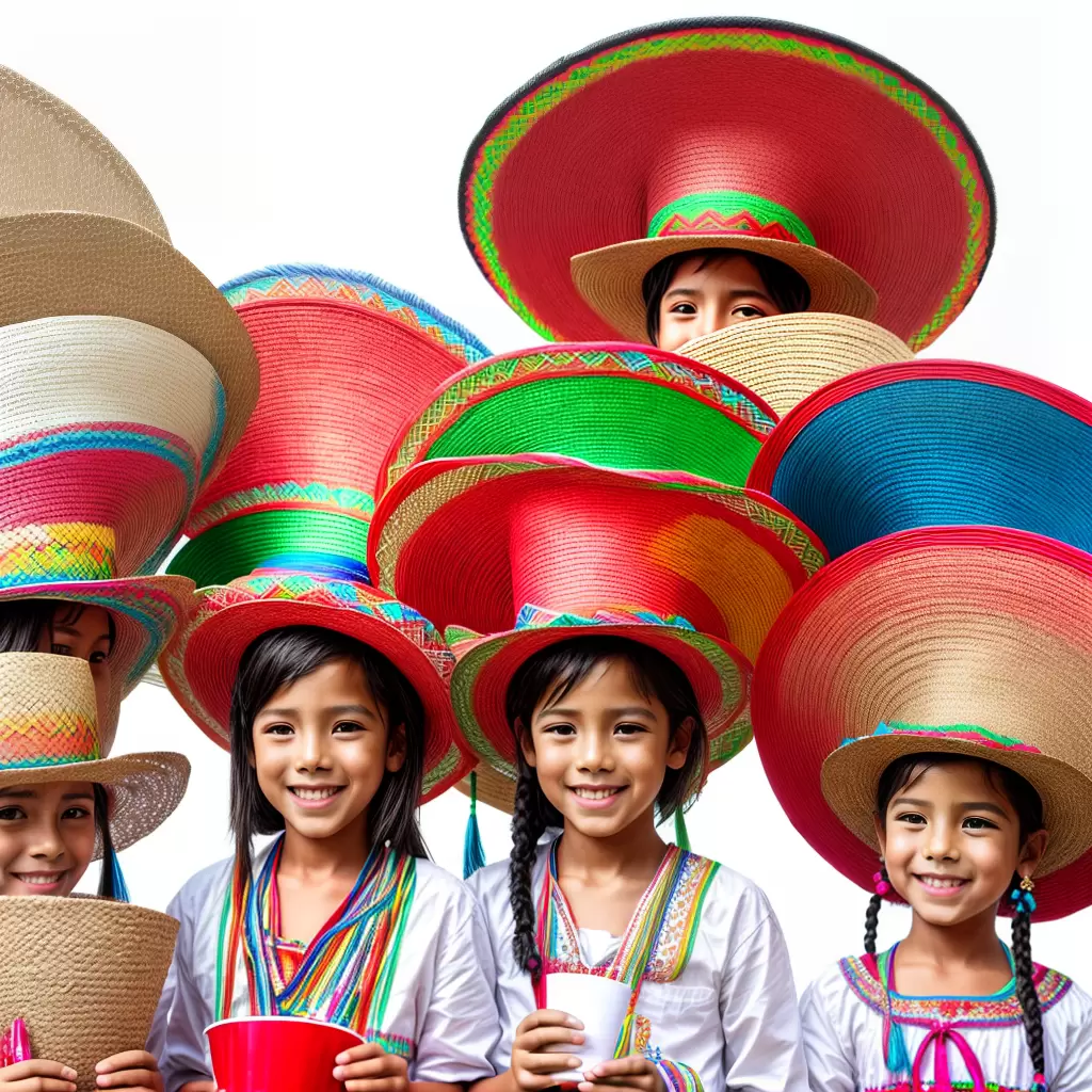 Fotos criancas colorindo chapeus mexicanos 1
