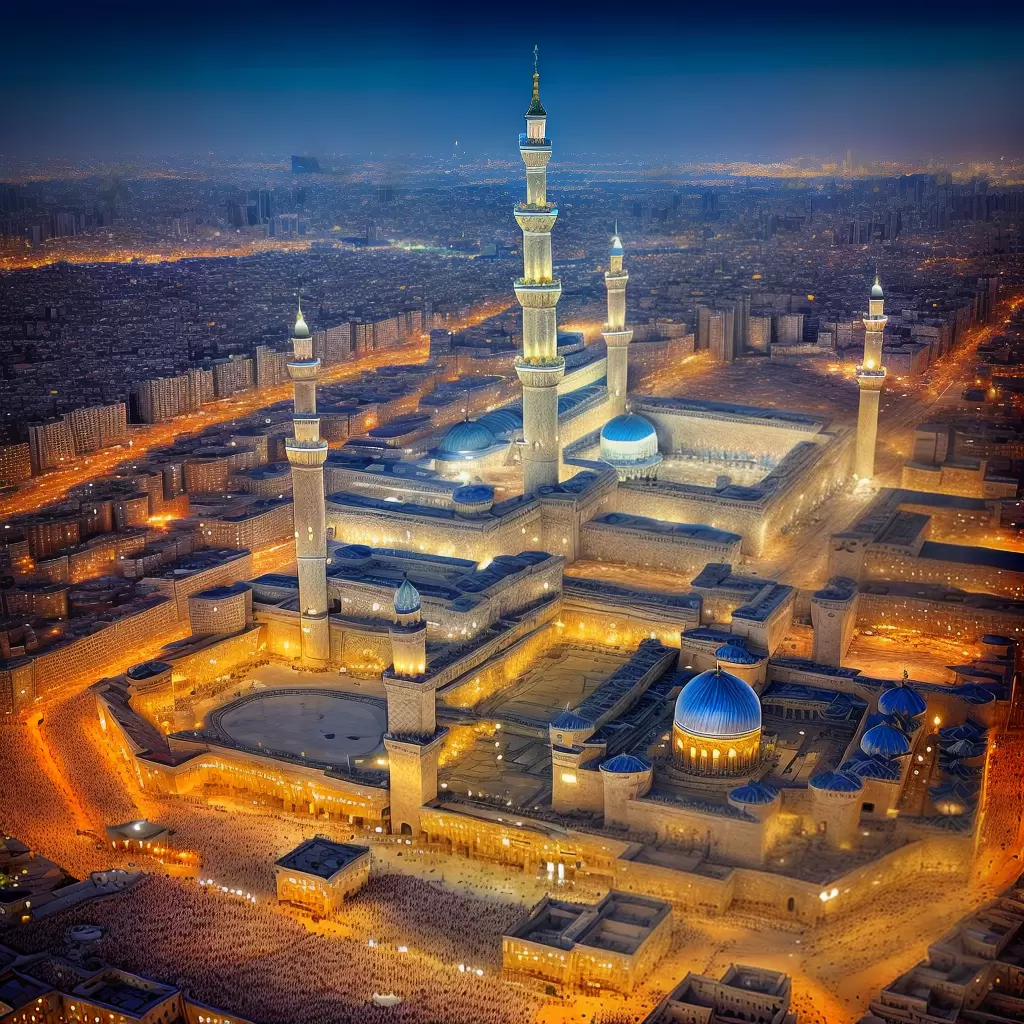 Fotos colorir mesquita mecca saudiarabia