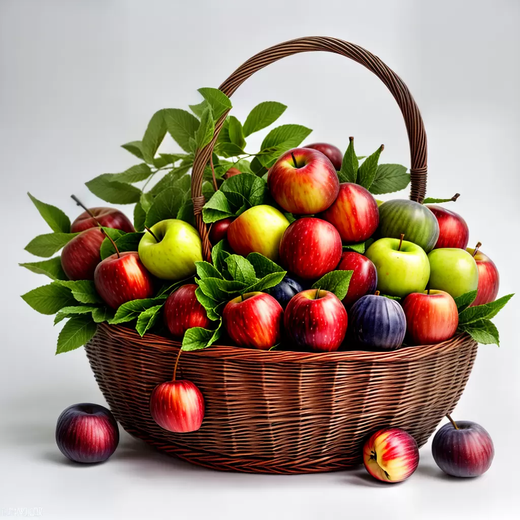 Fotos cesta frutas f letras infantil