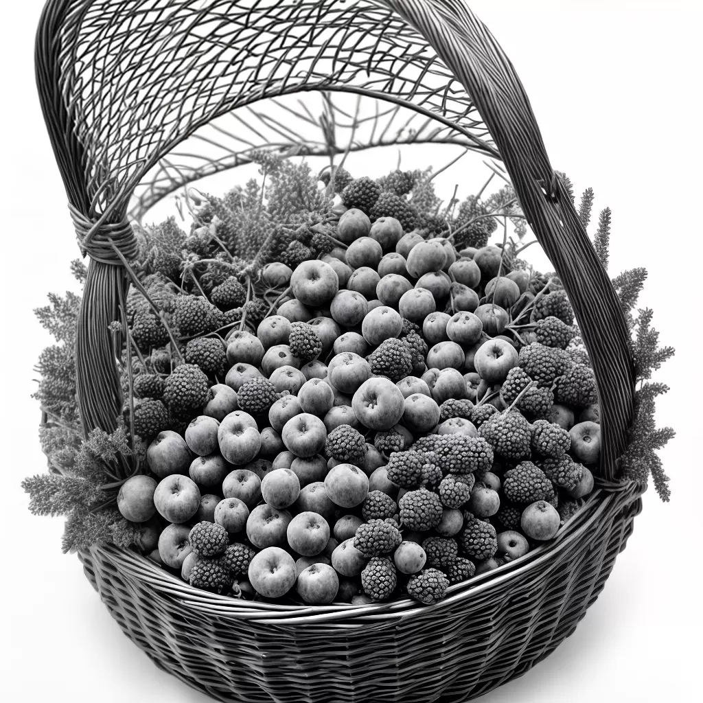 Fotos cesta frutas jugosas letra j