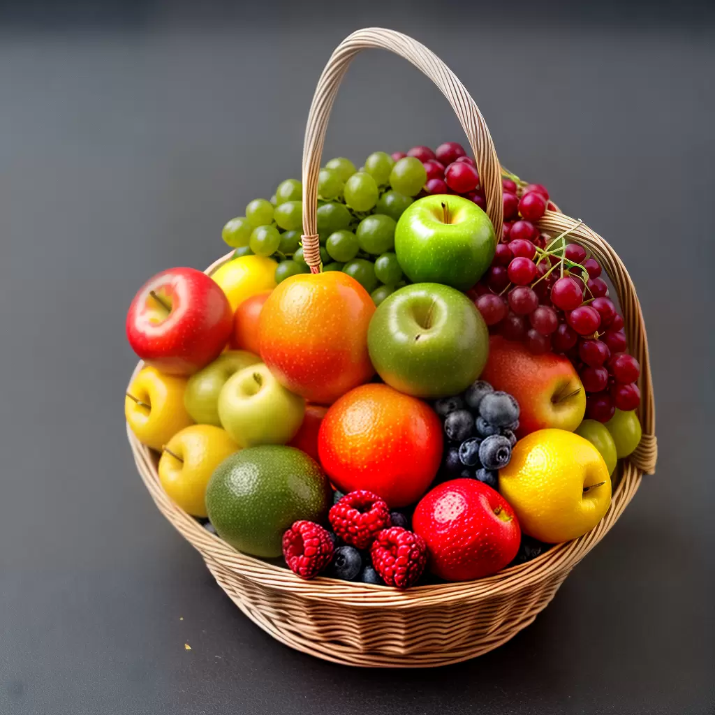 Fotos cesta frutas jugosas letra j 1