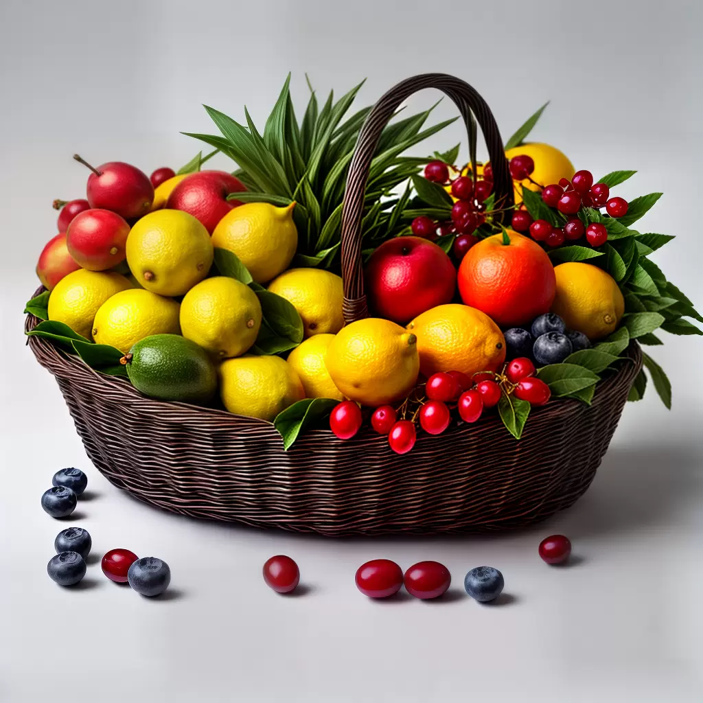 Fotos cesta frutas l lemon lime lychee loquat 1
