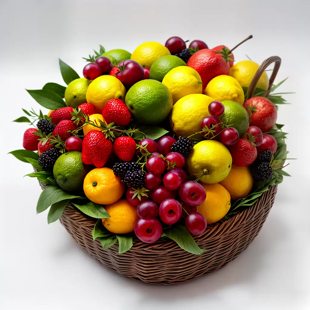 Fotos ilustracao frutas cesta letra l