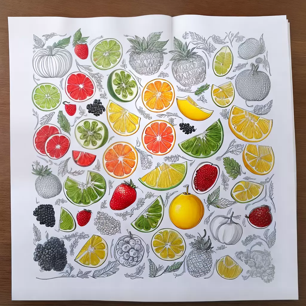Fotos colorir frutas letra u criativo