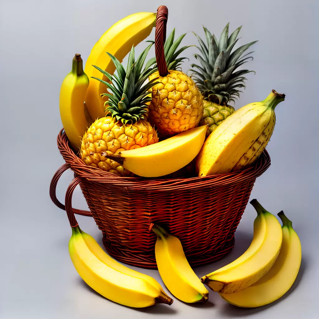 Fotos cesta frutas amarelas letra y