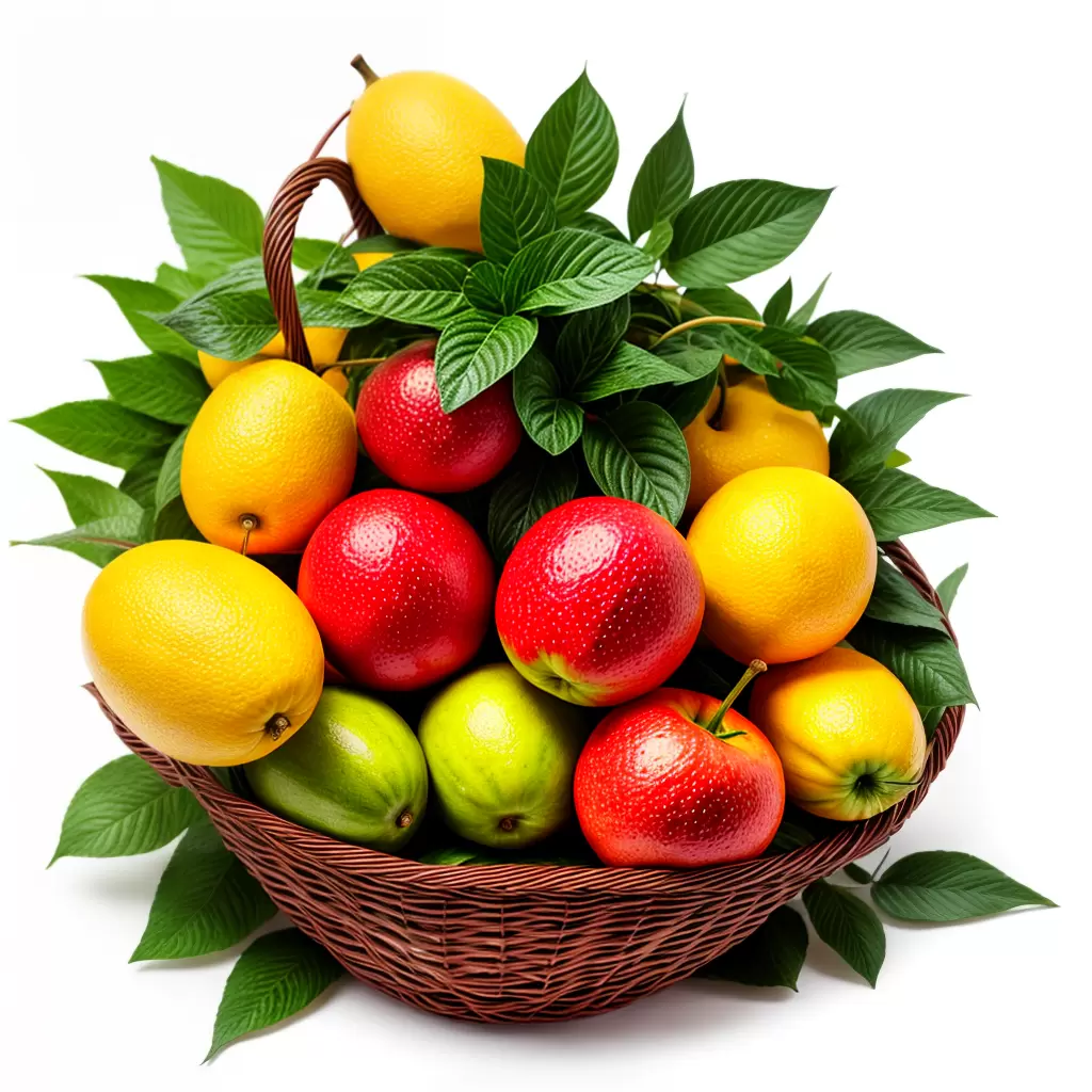 Fotos cesta frutas letra y amarelas