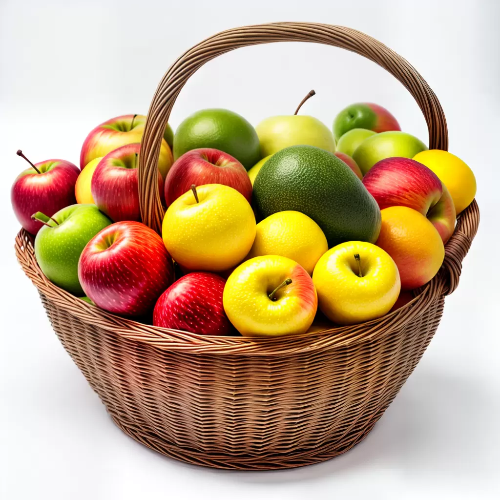 Fotos cesta frutas letra y colorir