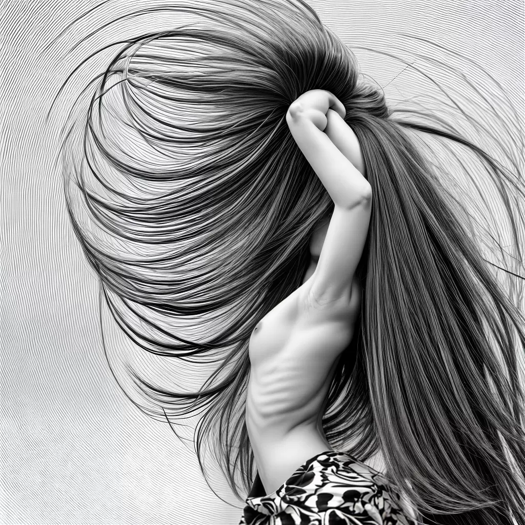 Fotos silhueta feminina arte linha preto branco