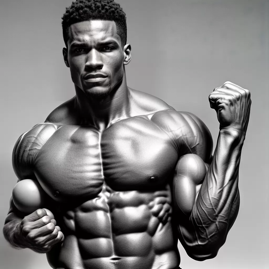 Fotos homem musculoso levantando pesos